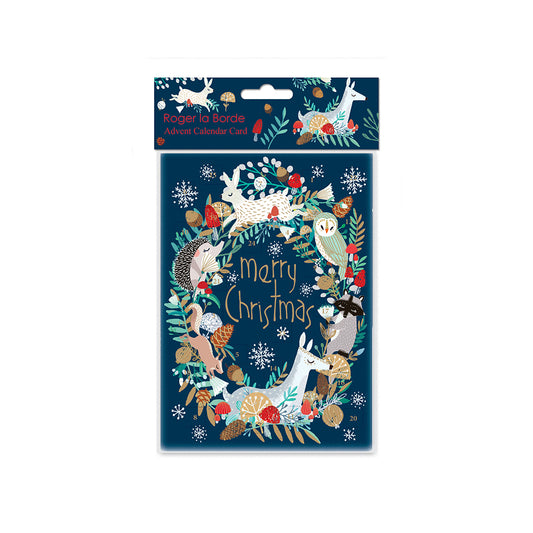 Fluffy Foxes Advent Calendar Card with envelope 170 x 120mm Roger la Borde