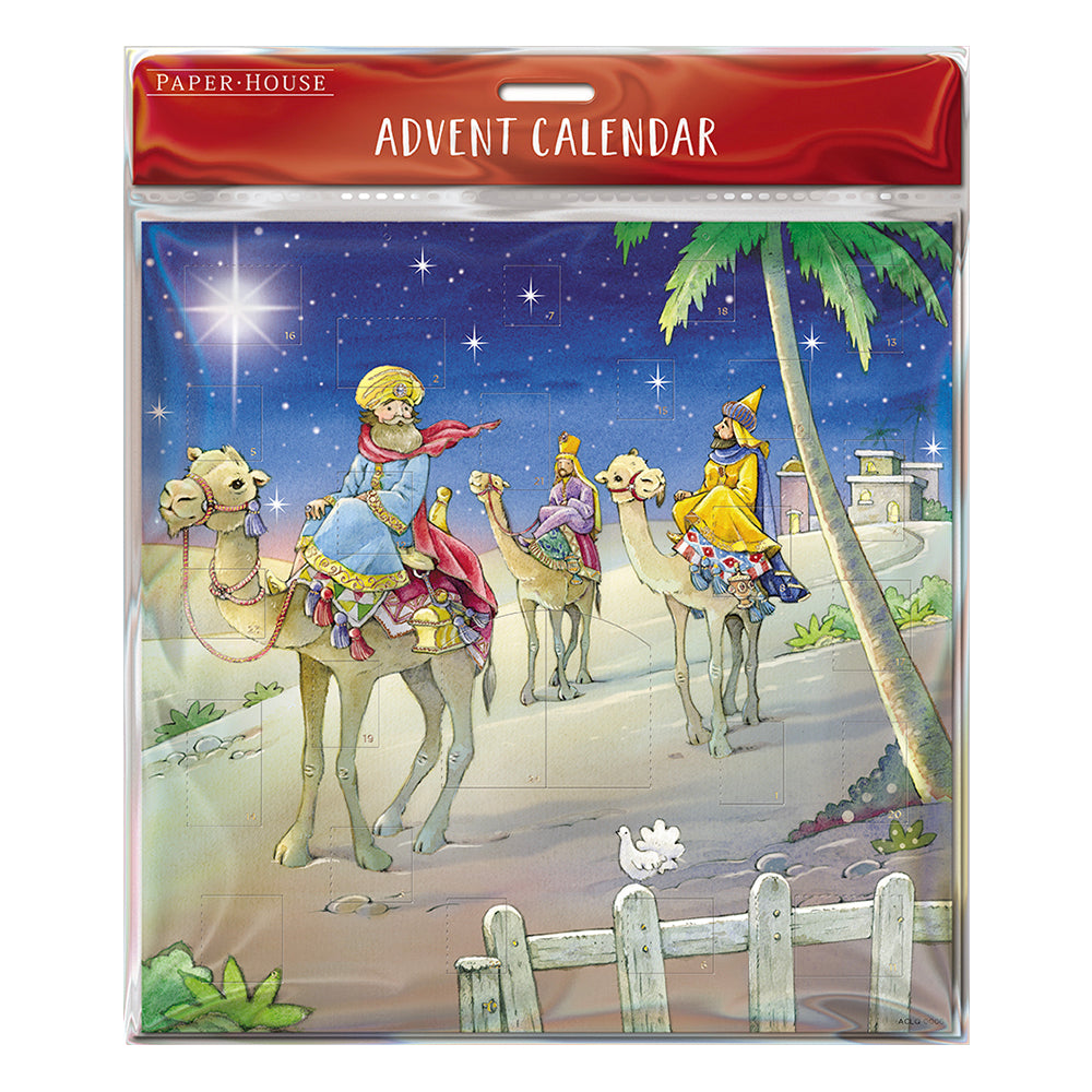 3 Wise Men on Camels Medici Advent Calendar 280mm x 280mm