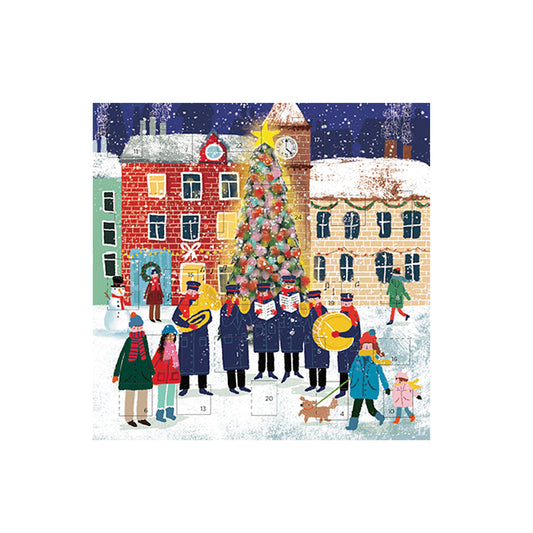Carols Round the Tree Town Square Square Advent Card 153 x 153 mm