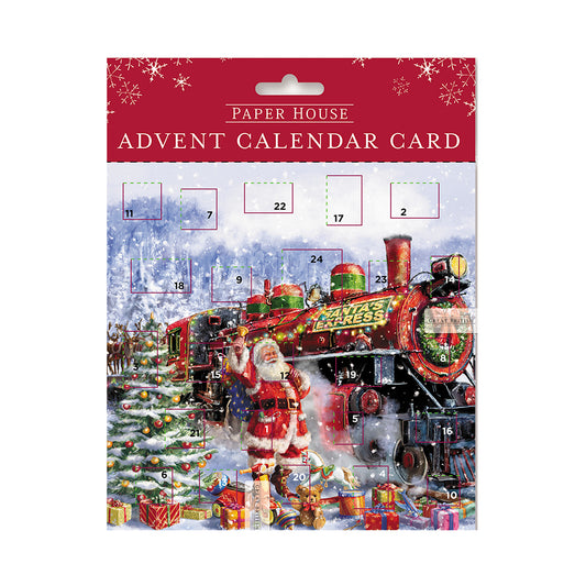 Santa's Express Medici Advent Card 160 x 160mm with envelope