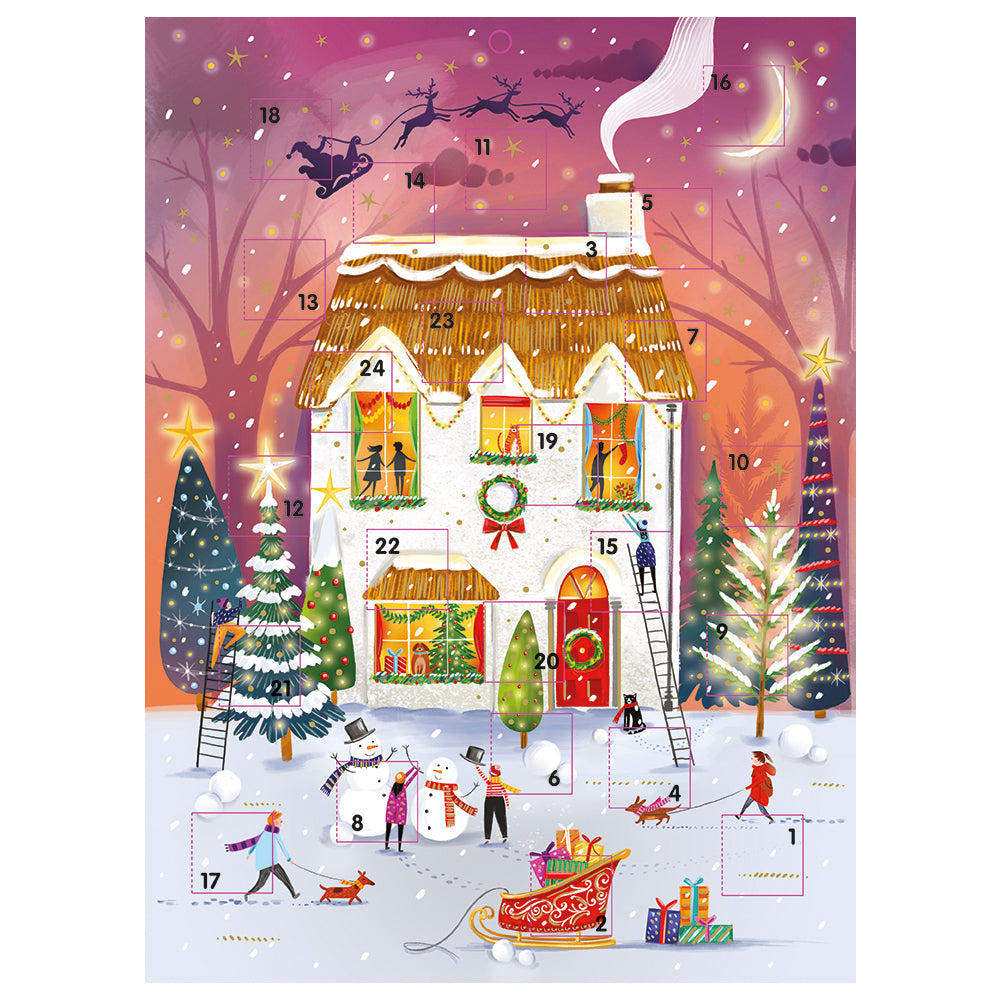 Decorating for Christmas House 340 x 250mm Ling Advent Calendar