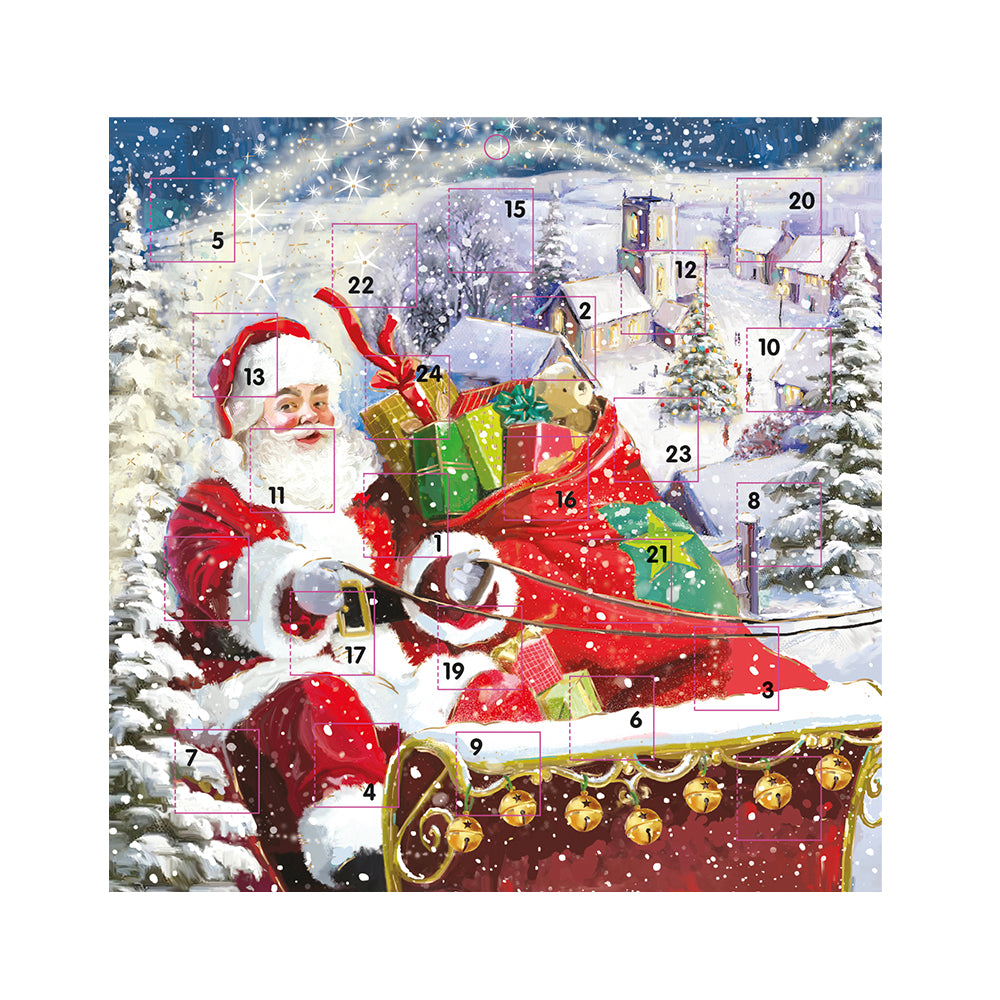 Special Delivery Santa Sleigh 230mm x 230 mm Ling Advent Calendar ...