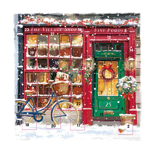 The Village Shop at Christmas 230mm x 230 mm Ling Advent Calendar