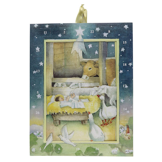 A Star Over Bethlehem Caspari Advent Calendar by Joanna Borrero 25.5 x 33cm