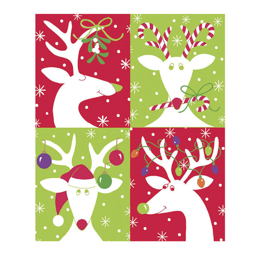 Reindeer by Stephanie Stouffer Caspari Advent Card with 24 Doors 18 x 13cm