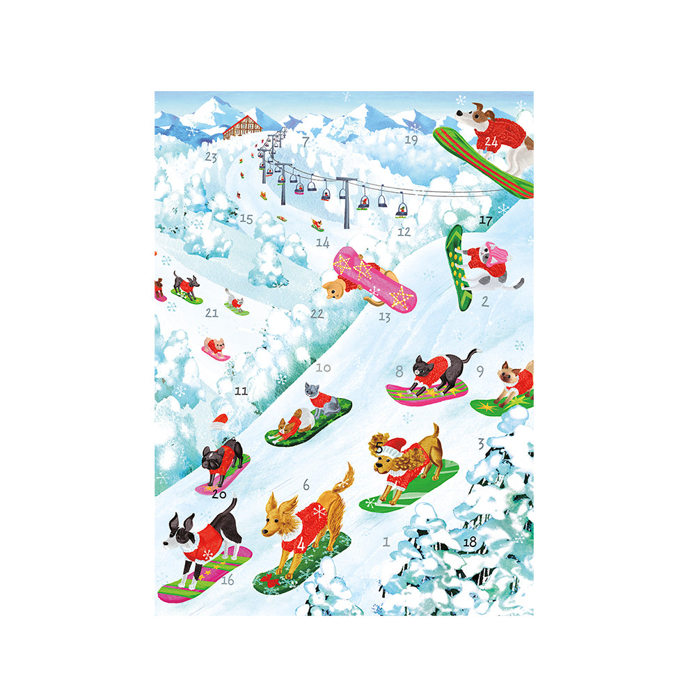 Off Leash by Masaki Ryo Caspari Advent Card with 24 Doors 18 x 13cm