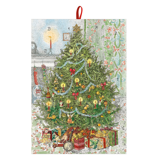 Tree with Gifts by Robert Dohar Caspari Advent Calendar 21 x 30cm 