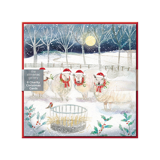 AT THE HAY STACK  8 Pack Charity Christmas Cards 160 x 160 mm