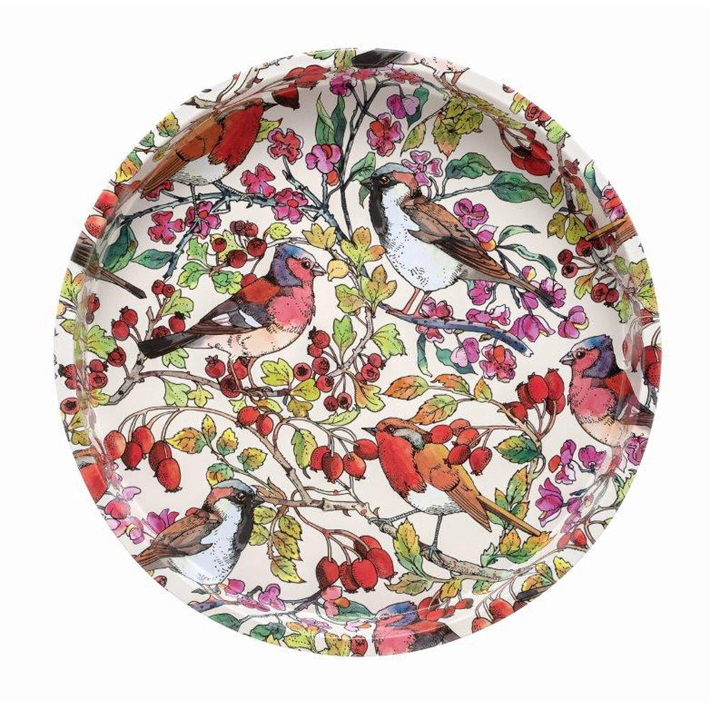 Emma Bridgewater Hedgerow Berries and Birds Tin Deepwell Tray 300(d)