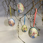 Peter Rabbit Beatrix Potter Mini Eggs set of 4 tin Easter Eggs which open and have hanging ribbons