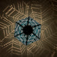 Solar Lantern - Blue Diamante Zig Zag 28cm