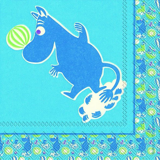Moomintroll Blue blue IHR Paper Cocktail Napkins 25 cm square 3 ply 20 pack