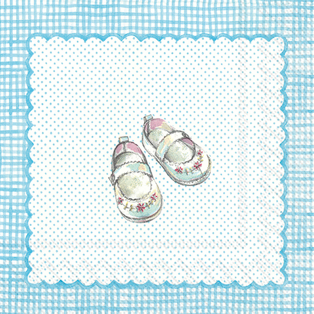 FOR MY LITTLE BABY light blue New Baby IHR Paper Cocktail Napkins 25 cm square 3 ply 20 pack