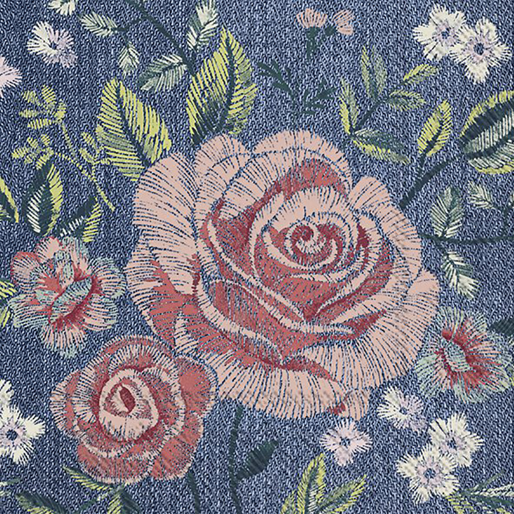 DENIM ROSE Flower IHR Paper Cocktail Napkins 25 cm square 3 ply 20 pack