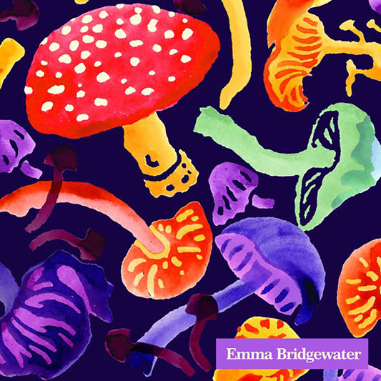 Emma Bridgewater Mushrooms, violet cocktail IHR Paper Cocktail Napkins 25 cm square 3 ply 20 pack