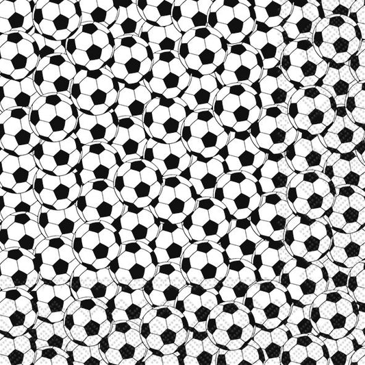 Soccer Football IHR Paper Cocktail Napkins 25 cm square 3 ply 20 pack
