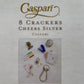 Caspari Crackers Silver Cheers 8 x 10 inch crackers