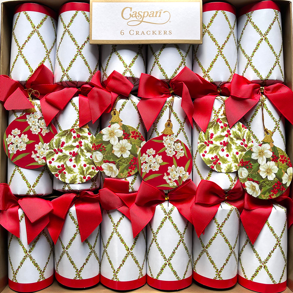 Caspari Crackers Ornament and Trellis 6 x 12 inch crackers