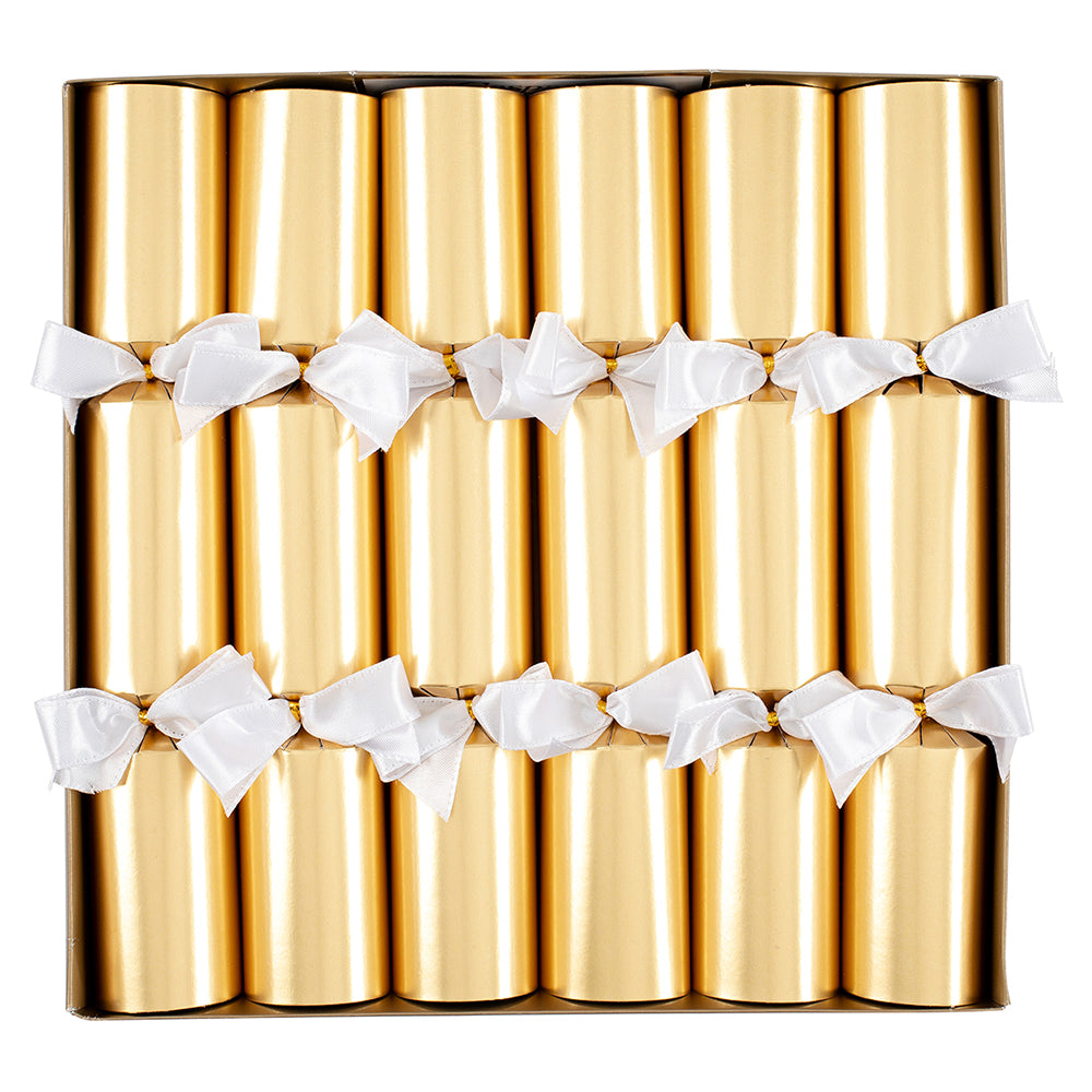 Caspari Crackers Solid Gold Colour 6 x 12 inch crackers