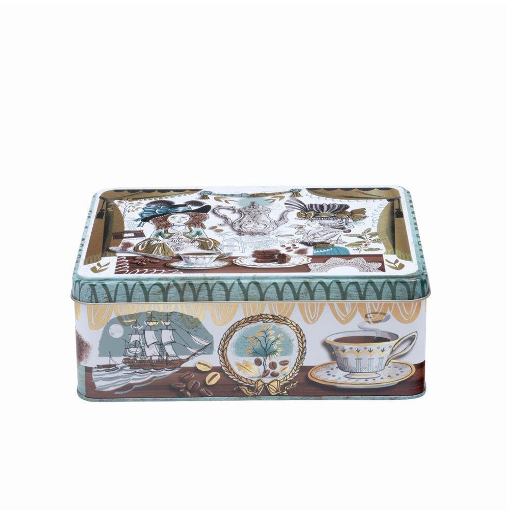 Coffee Deep Rectangular Tin 195 x 154 x 75mm