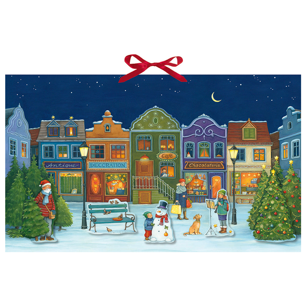 Festive Town Square Coppenrath Advent Calendar 60 x 36 cm