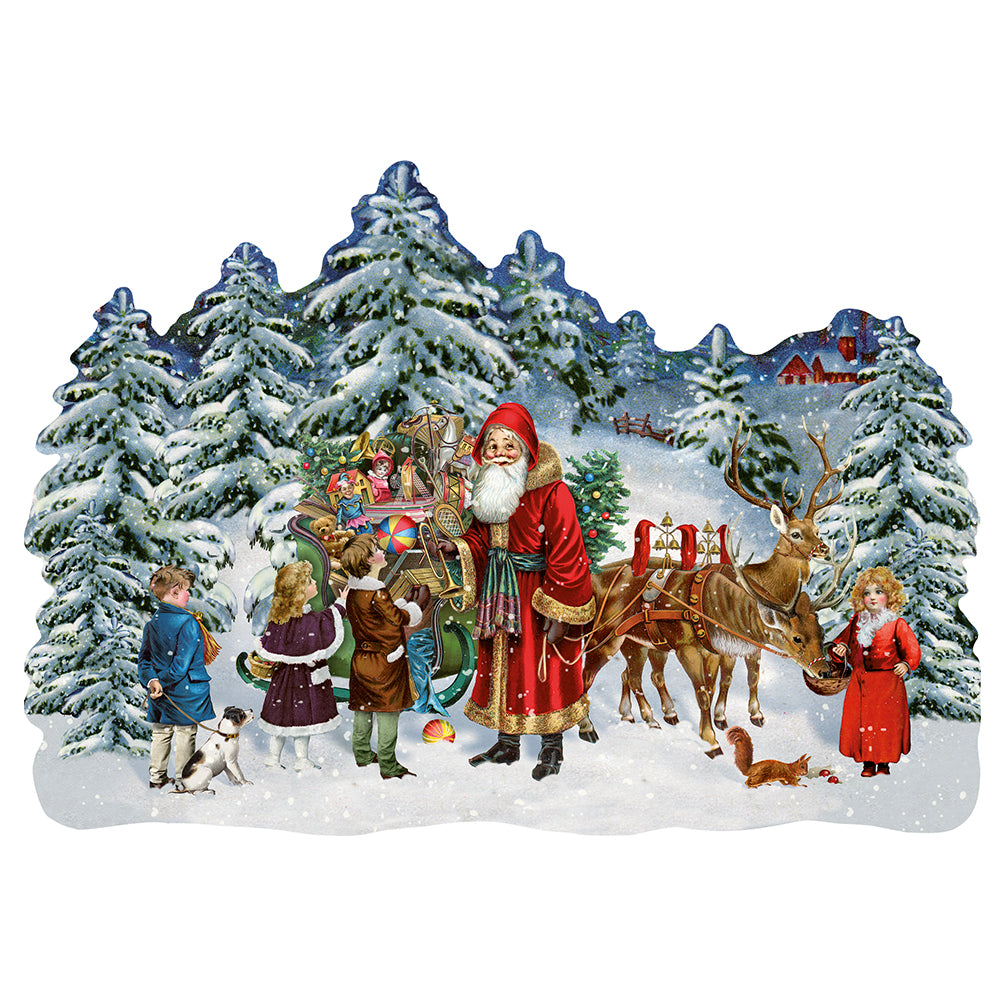 Santa’s Forest Sleigh Coppenrath Advent Calendar 42 x 29.7 cm Glitter