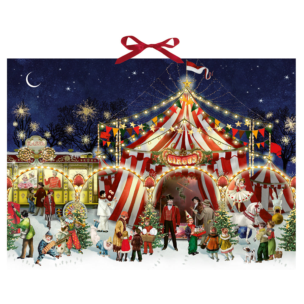 Circus at Christmas Coppenrath Advent Calendar 52 x 38 cm Iridescent glitter