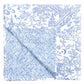 Pagoda Toile blue/white Reversible Caspari Kantha Fabric Table Cloth 180 x 180 cm