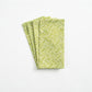 Fretwork Green Caspari Set of 4 Hand Printed Indian Cotton Napkins 50 cm sq