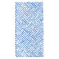 Fretwork Blue White Caspari Set of 4 Hand Printed Indian Cotton Napkins 50 cm sq
