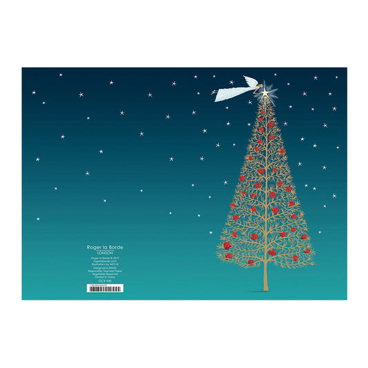 Fairy Christmas Tree Christmas Card Gold Foil + Env 170 x 120mm Roger la Borde