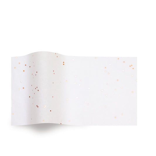 Rose Gold on White Gemstone Tissue Paper 5 Sheets of 20 x 30" Satinwrap Tissue Wrapping Paper