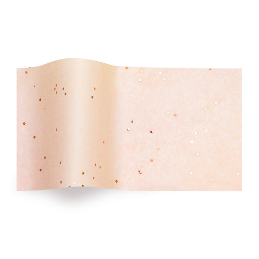 Rose Gold on Blush Gemstone Tissue Paper 5 Sheets of 20 x 30" Satinwrap Tissue Wrapping Paper