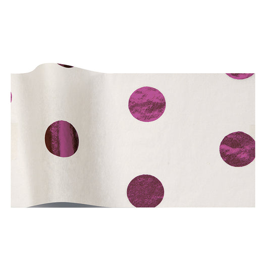Hot Spots White Hot Pink Tissue Paper 5 Sheets of 20 x 30" Satinwrap Tissue Wrapping Paper