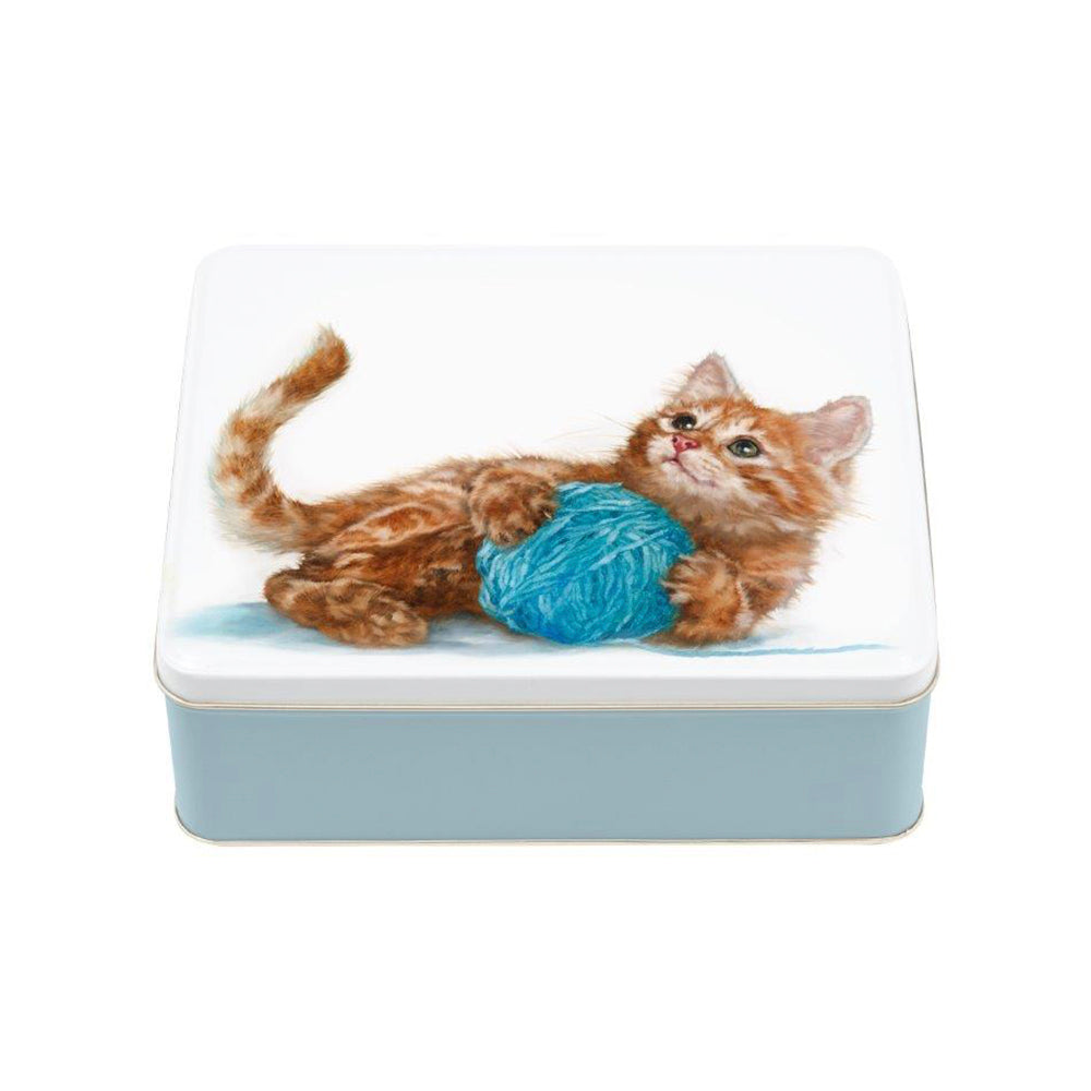 Jo Stockdale Kitten Deep Rectangular Tin 195 x 154 x 75mm