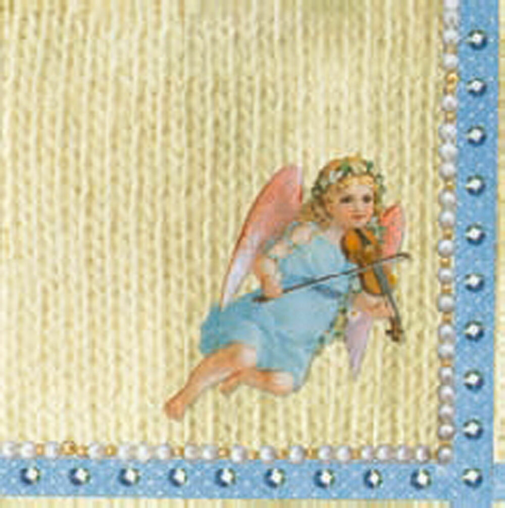 Cute Angel  Cream Blue IHR Paper Lunch Napkins 33 cm sq 3 ply 20 pack