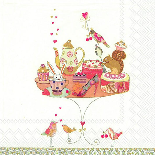 Birthday Table Animals Tea Party IHR Paper Lunch Napkins 33 cm sq 3 ply 20 pack