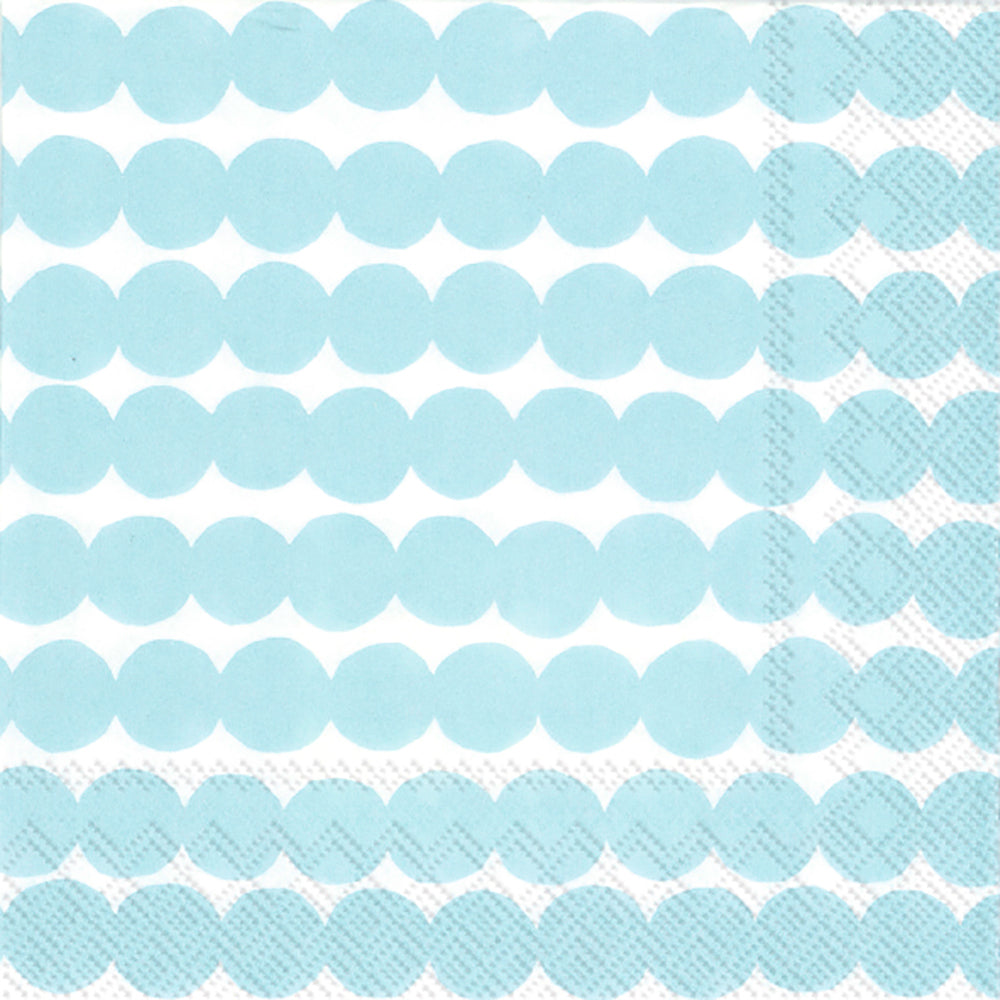 Marimekko Rasymatto light blue Dots IHR Paper Lunch Napkins 33 cm sq 3 ply 20 pack