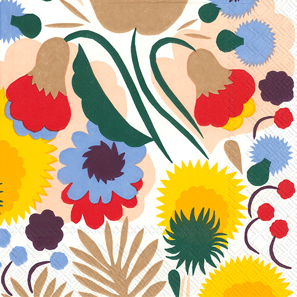 Marimekko PIKKUKELLUKKA Flowers IHR Paper Lunch Napkins 33 cm sq 3 ply 20 pack