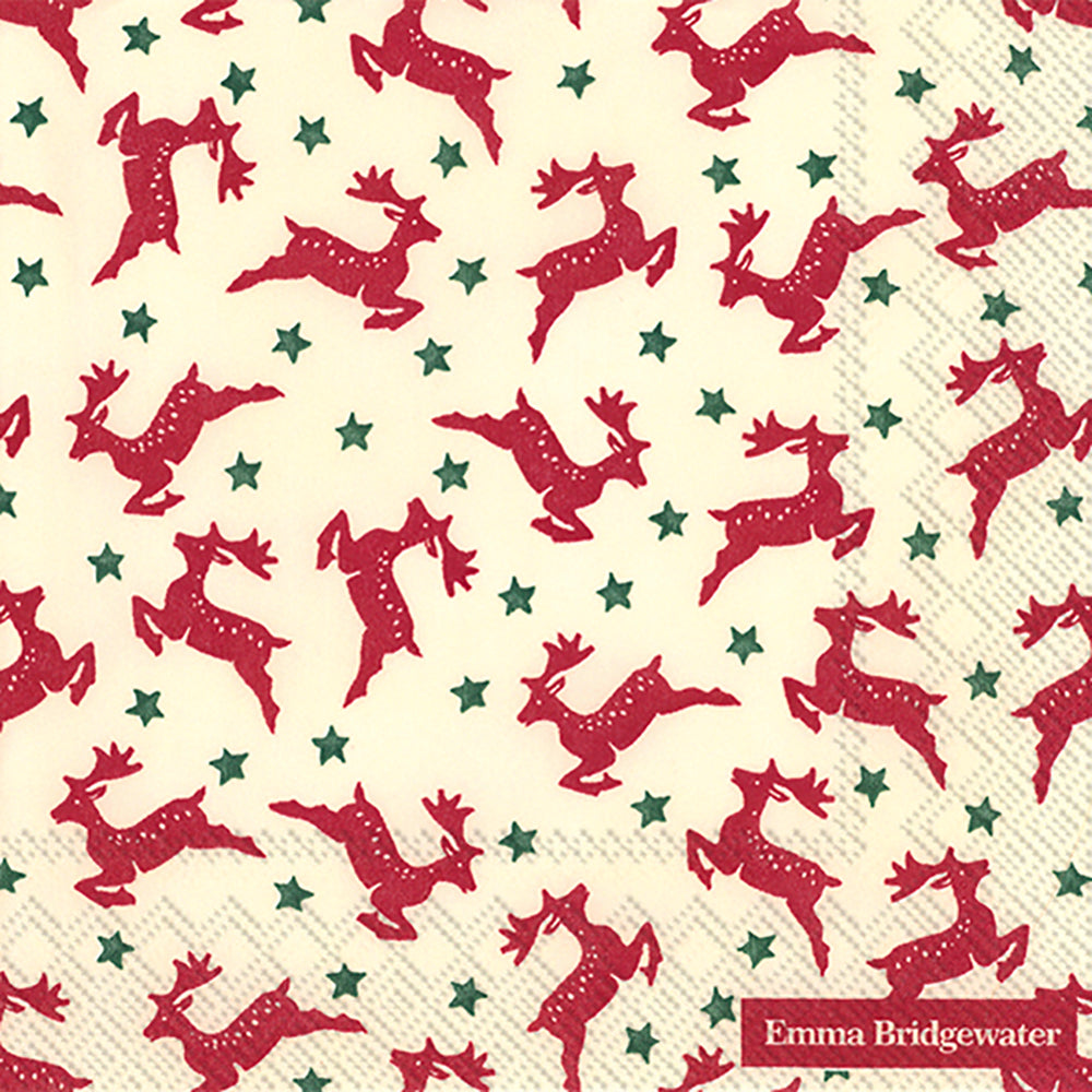 Emma Bridgewater Reindeer Christmas IHR Paper Lunch Napkins 33 cm sq 3 ply 20 pack