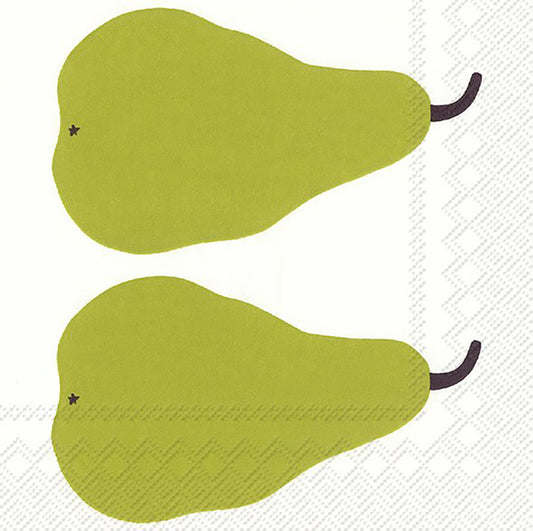 Marimekko PÄÄRYNÄ green Pears IHR Paper Lunch Napkins 33 cm sq 3 ply 20 pack