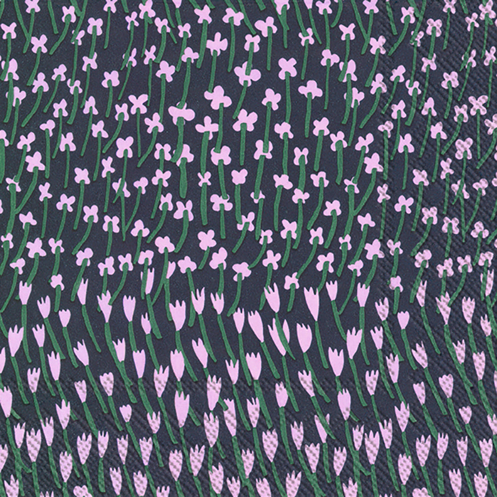 Marimekko Apilainen Blue Lilac Floral IHR Paper Lunch Napkins 33 cm sq 3 ply 20 pack