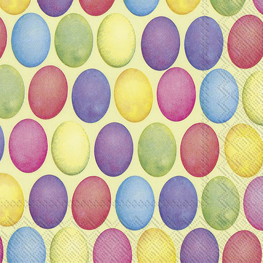 HAPPY EASTER EGGS Light Green IHR Paper Lunch Napkins 33 cm sq 3 ply 20 pack