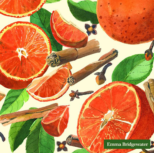 Emma Bridgewater Spiced Oranges, cream IHR Paper Lunch Napkins 33 cm sq 3 ply 20 pack