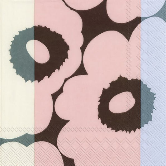 Marimekko UNIKKO RALLI Rose Big Flowers IHR Paper Lunch Napkins 33 cm sq 3 ply 20 pack