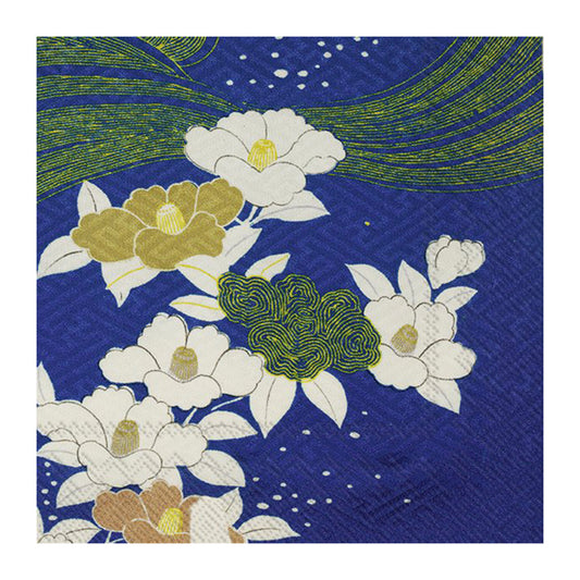 V & A Floral Waves Blue IHR Paper Lunch Napkins 33 cm sq 3 ply 20 pack