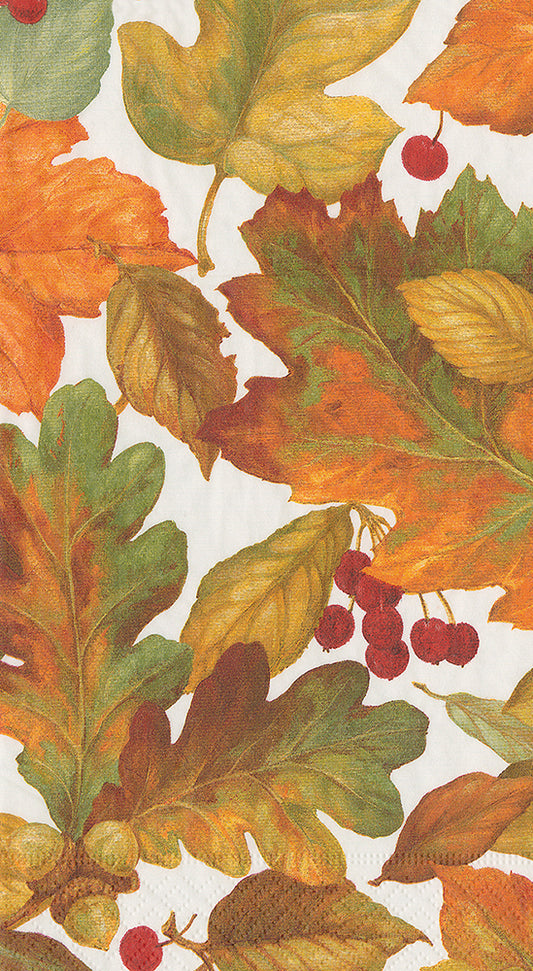 Autumn leaves Caspari Paper Guest Towels 32 x 39 cm 15 pack
