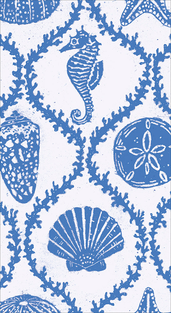 Blue Seychelles Caspari Paper Guest Towels 32 x 39 cm 15 pack