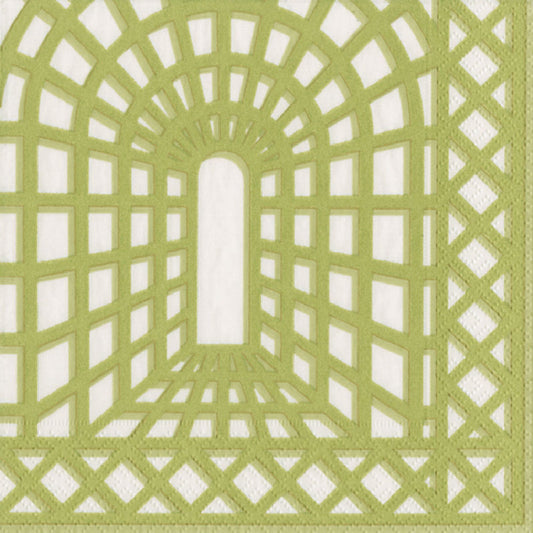 Garden Trellis Green Caspari Paper Lunch Napkins 33 cm sq 3 ply 20 pack