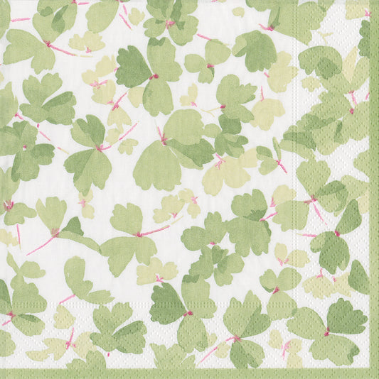 Green Spring winds Floral Caspari Paper Lunch Napkins 33 cm sq 3 ply 20 pack